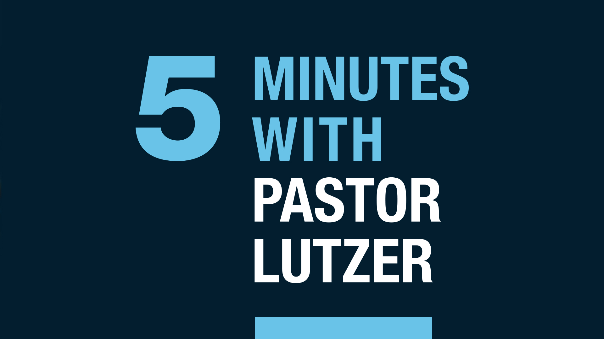 5 Minutes with Pastor Lutzer radio program